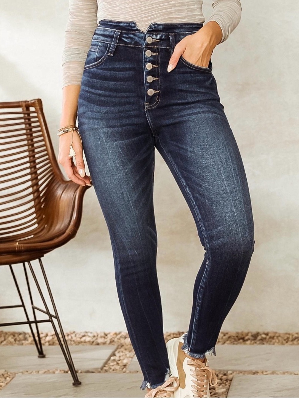 KanCan Ultra High Rise Ankle Jeans - Picture 1 of 8